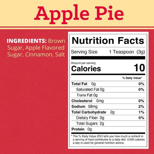 Lane's Desserts Apple Pie Seasoning, All-Natural Homemade Savory Apple Spice Seasoning for Apple Pie, Cookies, Ice Cream, Popcorn & More, No MSG, No Preservatives, Gluten-Free, Made in USA, 4.6 Oz