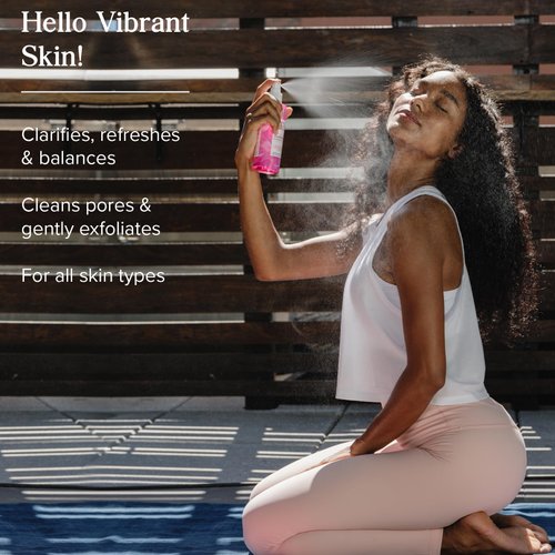 HERITAGE STORE Rosewater & Vinegar - Exfoliating Toner with Apple Cider Vinegar - Oily to Combination Skin - Refreshing Facial Mist Cleans, Refines Pores and Clarifies Skin Hypoallergenic, Vegan, 8oz