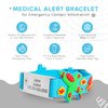 MIA·MIA Custom kids Medical Alert Bracelet for emergency contact information, personalized medic ID adjustable wristband for children, boy & girl engraved allergy, epilepsy, autism, diabetes band