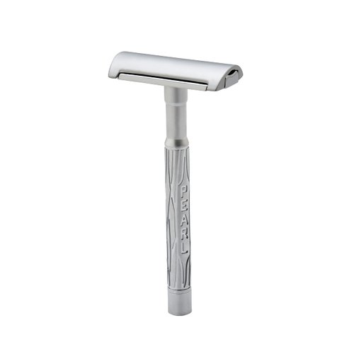 Pearl K2 Dual handle Double Edge Safety Razor made with Brass Metal Handle - New Premium Razor with two handle (long & short) and 10 Premium Stainless Steel Blades for smooth & Irritation-free shave
