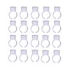 COOSKIN 100pcs Microblading Pigment Glue Rings Tattoo Ink Holder for Eyelash Extension Rings