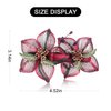 Mistofu 3.93Inch DIY Copper Wire Metal Hand-woven High-level design Barrettes Elegant Hair Accessories, Gifts for Women Girls (Red gradient double flower)