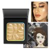 Highlighter Shimmer Makeup Palette Gold Colors,Shimmering Highlightering Pallet for Natural Skin Tone,Illuminate Silky Shimmery Powder for Face/Body,Highly Pigmented Iluminadores de Maquillaje