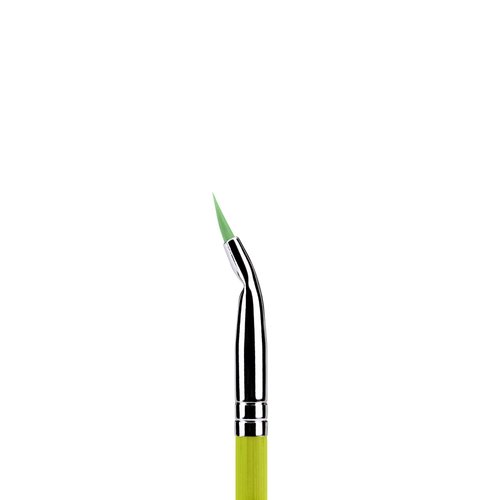 Bdellium Tools Professional Makeup Brush - Green Bambu Series 708 Bent Eyeliner - With Soft Synthetic Fibers, For Smooth Application (Green, 1pc)