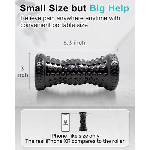 Tumaz Foot Roller [Upgraded Version with Deeper Bump] Ergonomic Designed Plantar Fasciitis Massage Roller for Relieving Plantar Fasciitis, Foot Arch Pain, Foot Massager for Deep Tissue Recovery
