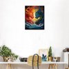 Blue and Red Dragon Paint by Number for Adults Animal/Wildlife Oil Paintings Seascape Paintwork DIY Kids Beginner Brushes Acrylic Pigment for Home Bedroom Decoration Gift 16''x20''Inch（Without Frame)