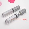 Healthcom 10 Pcs 7.5ml Plastic Square Clear Lip Gloss Tubes Vials with Mirror LED Light Lip Glaze Tube Bottles Refillable Makeup Lipstick Tube DIY Cosmetic Container Travel for Woman Girl(Silver)
