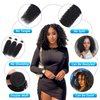 EMOL Curly Human Hair Bundles Unprocessed Kinky Hair 3 Bundles Human Hair 8 10 12 inch Soft Weave Bundles Human Hair Weft Extensions Natural Black