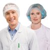 FRONTLINE Disposable Hairnets 100 Pack Hair Nets for Food Service Workers Hair Cap Surgical Bouffant Caps for Nurses Doctors for Men and Women (White, 21 Inch)