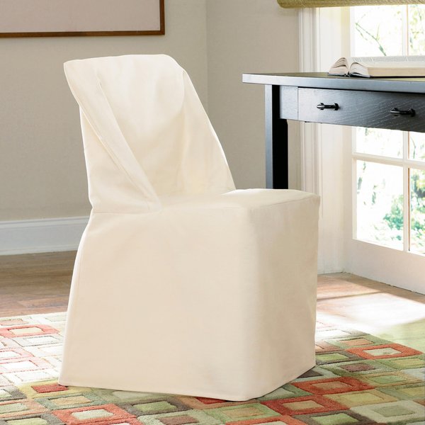 SureFit Duck Folding Chair Slipcover in Natural