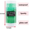 MEICOLY Green Body Glitter Stick,St.Patrick's Day Accessories Emerald Green Face Glitter Makeup,Waterproof Mermaid Face Glitter Gel,Chunky Sparkly Body Glitter For Women,Saint Patricks Day Decorations