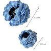 Hair Clips Fabric Flower Claw Clips for Thick/Thin Hair, Rose Hair Accessories for Women/Girls(Blue, pack of 2)