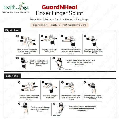 GuardNHeal Ulnar Gutter Boxer Splint – Must Use for Pinky Finger Splint, Boxer’s Fracture, Ulnar Gutter Wrist Brace, Metacarpal finger splint, Dupuytren's contracture - for Left or Right Hand (Medium)