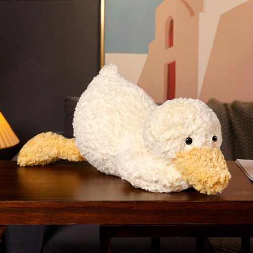 OUKEYI Duck Plush ，Cute Duck Stuffed Animals, Soft White Duck Plush Pillows Duck Plushie Toys Gifts for Kids Christmas Valentine's Day