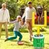 3 Pieces Inflatable Football Drink Cooler Bins Set Goal Post Football Toss Game Decorations with Football Set Inflatable Goal Post Cooler and 2 Inflatable Footballs for Sports Theme Football Party