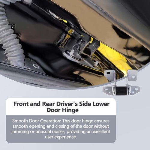 Driver's Side Lower Door Hinge Front and Rear Fits for 2013-2019 Grand Cherokee, Dodge Durango, Dodge Charger, Replaces 55113665AI