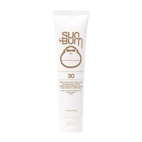 Sun Bum Mineral SPF 30 Face Sunscreen | Non-Tinted | Broad Spectrum Moisturizing Sunblock with Vitamin E |Hawaii 104 Act Compliant (Octinoxate & Oxybenzone Free) | Travel Friendly 1.7 oz