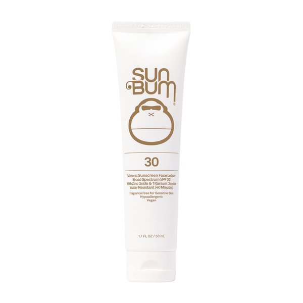 Sun Bum Mineral SPF 30 Face Sunscreen | Non-Tinted | Broad Spectrum Moisturizing Sunblock with Vitamin E |Hawaii 104 Act Compliant (Octinoxate & Oxybenzone Free) | Travel Friendly 1.7 oz