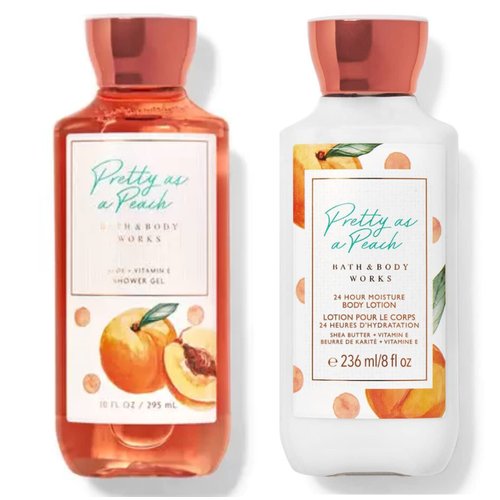Bath and Body Works Pretty as a Peach Shower Gel and Body Lotion