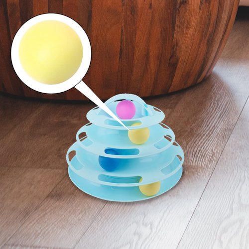 Andiker Cat Track Toy Balls, 6pcs Colorful Cat Toys for Indoor Cats Lightweight and Bounce Durable 1inches Replacement Balls for Cat Tower Toy (6pc)