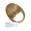 Rose bud Bangs Hair Clip in Bangs Remy Human Hair Extensions Flat Face Fringe Bangs Human Hair Pieces for Women Dark Blonde