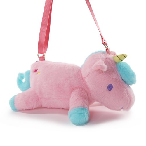 Sew Butiful Unicorn Stuffed Animal Pink Plush Purse, Cute Unicorn Toys for Girls Age 4-6, Crossbody Bag for Kids 3 4 5 6 7 8 9 10 11 12 Years Old Girls Tweens and Teens Birthday