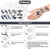Generic 113 PCS Jet Birthday Party Decorations Fighter Jet Party Favors Supplies Aircraft Plane Airplane Military Tattoos Stickers for Kids Boys Girls Rewards Prizes, Grey, Black