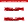 alisikee 2PCs Adjustable Heart Lace Thigh Garter, Elastic Leg Garters Belt for Women Parties, Red