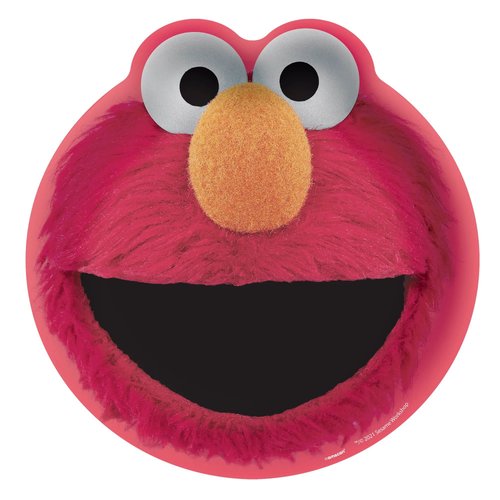 Sesame Street Elmo Birthday Party Supplies Bundle includes 24 Dessert Cake Paper Plates 7" and 1 Dinosaur Sticker Sheet (Bundle for 24)