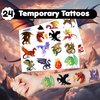 48 Dragon 24PCS Dragon Temporary Tattoos Sticker 24PCS Slap Bracelets Perfect for Themed Birthday Party Favors Baby Showers or Classroom Rewards Ideal Decor and Gifts for Girls and Boys