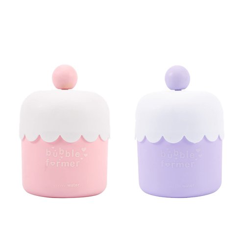 JIBIACB Facial Foamer Face Foam Maker Marshmallow Whip Maker Skincare Tools Facial Cleansing Tool for Face Wash Gift for Her (2pcs, Pink+Purple)