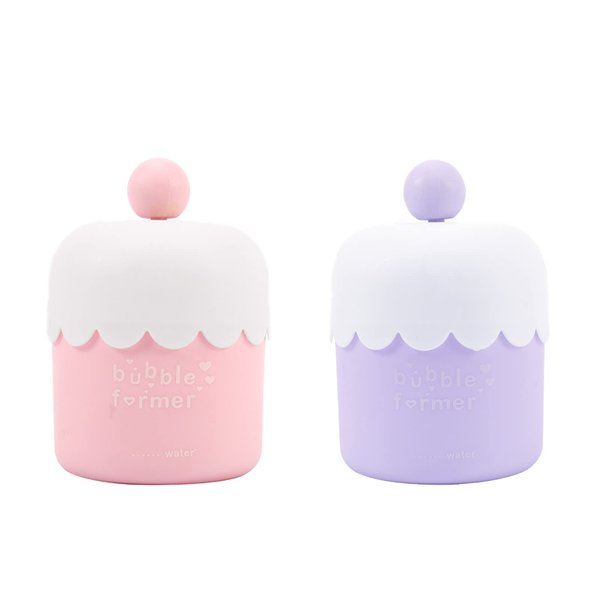 JIBIACB Facial Foamer Face Foam Maker Marshmallow Whip Maker Skincare Tools Facial Cleansing Tool for Face Wash Gift for Her (2pcs, Pink+Purple)