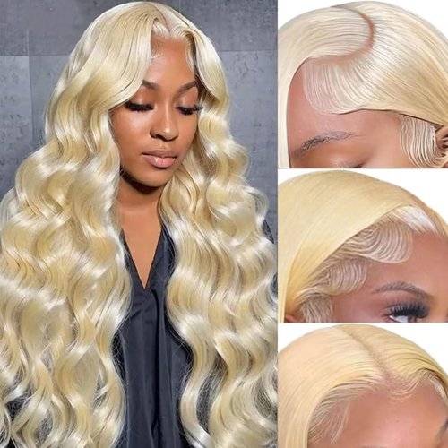 TPXTPX 613 13x6 Lace Front Wig Human Hair 200% Density Blonde Lace Front Wigs Human Hair 26 Inch Body Wave 613 HD Lace Frontal Wig for Women Pre Plucked with Baby Hair