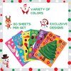 Joy Bang Christmas Stickers for Kids, 30 Sheets Make Santa Snowman Face Stickers Christmas Party Favors Supplies Christmas Crafts for Kids Christmas Activities Games Stocking Stuffers for Kids