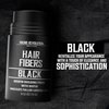 Viking Revolution Black Hair Fibers for Thinning Hair Men - Thick Fiber for Bald Spot Cover Up - Hair Building Fibers with Kerating and Biotin - Hair Fiber for Men for Thicker and Fuller Look (0.52oz)