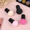 Sibba 4 PCS Makeup Eggs Sponge Beauty Blender Foundation Blending Make Up Concealer Applicator Cosmetic Face Eye Brush Set With Mini Handle Loose Powder Coverage Flat End Head Holder Kit
