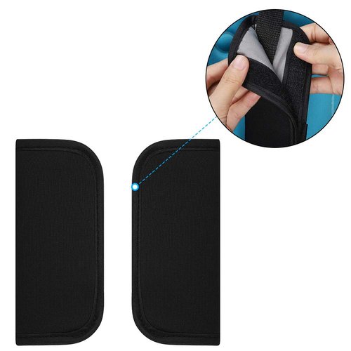 Accmor Baby Car Seat Straps Covers, Soft Seat Belt Covers for Baby Kids, Strap Pads Covers for Car Seats, Pushchair, Stroller, Black