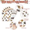 41pcs dog Party Supplies ,include 20 Plates, 20 Napkin and 1pcs Tablecloth,Used for Pet Dog Birthday Party Decoration (White dog HHH)
