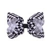 Checkered Plaid Hair Bow Clip Checkered Hair Barrettes Clips Buffalo Plaid Hair Bow Pin BBG71 (Black White Plaid)