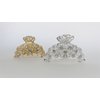 Generic Gold or silver clear or AB crystal heart metal hair claw clip jaw clip (Primary color: Gold/clear crystals)