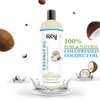 Rey Naturals Cold Pressed Coconut oil for hair and skin - 100% Pure & Natural Hair Oil (400ml) - (200ml x 2)