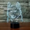 Idee Monto 3D Illusion Lamps Animal Langtou Shape LED Desk Table Night Light 7 Color Touch Lamp Kiddie Kids Children Family Home Office Childrenroom Theme Decoration (Langtou)