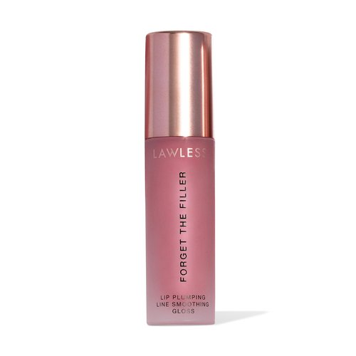 Lawless Women's Forget the Filler Lip Plumper Line Gloss, Pop the Ros, Pink, 0.11 Fl Oz