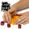 Last Chip Standing: Devil's Luck | Fast, Light & Fun Pocket Classic Family Dice Game | Includes 19mm Custom Dice, 24 Yellow Mini Chips, and Magnetic Carry Case | Travel-friendly Tabletop Board Game