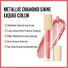 Oulac Orange Red Lip Gloss Metallic Shine Lipstick for Women, Long Lasting Waterproof, High Impact Lip Color, Smooth Aslo for Eyeshadow 3D Metallic Finish, No Transfer, Vegan, 4.5ml, MD05