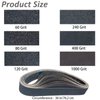 Sackorange 18 Pack 1-1/2" x 30" Silicon Carbide Sander Belts Set - 60 80 120 240 400 1000 Grits Assortment Premium Knife Sharpening Sanding Belts for Woodworking, Metal Polishing (1.5x30 Inch)