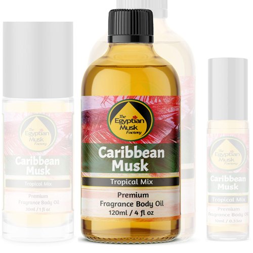 WagsMarket The Egyptian Musk Factory, Caribbean Musk Perfume Oil, Choose from 0.33oz Roll On to 4...