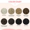 KUIRAN Hair Extensions, Clip in Hair Extensions 12" Short Wavy Hair Extensions 4PCS Hair Extensions Invisible Lace Weft Natural Soft Hairpieces for Women - Matte Ash Brown with Highlights