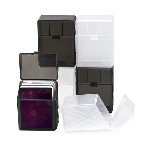150+ Hard Portable Card Deck Cases, Compatible MTG, TCG and Sport Cards etc. Game Cards, Set Contains 6 Pack Clear Card Storage Boxes and with 6 Dividers.(No Cards)