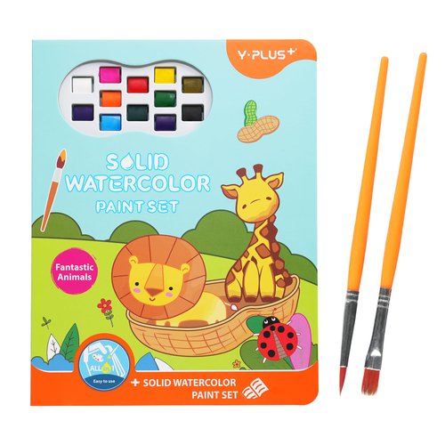 Watercolor Paint Set, All in one Painting Books for Toddlers, Mess Free Coloring Books for Kids, Magic Book Art Craft Supplies with Brush Christmas Stocking Stuffers for Kids Toddler